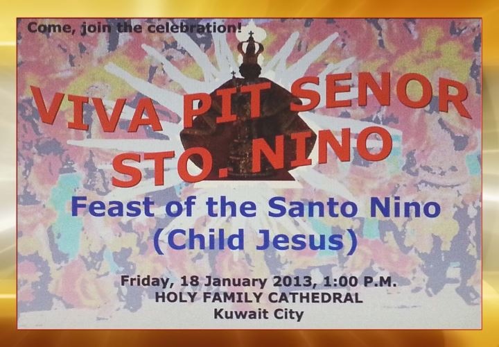 The devotion and tradition of honoring the Santo Nino lives on even here in Kuwait.