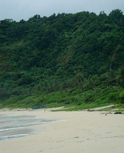 Beach in Pagudpud, Ilocos Norte - sky, sea and lush greenery.