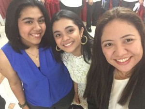 Talented Dawood sisters, Pakistani-Filipino Fahreen and Tanya (middle).