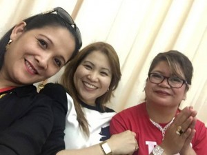 (Left to right) Ms. Mariam Alzankawi, Madame Chelsie Magallanes Dado and Ms. Rose Ortiz.