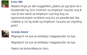 Screen capture of conversation with Kabayan Lenz