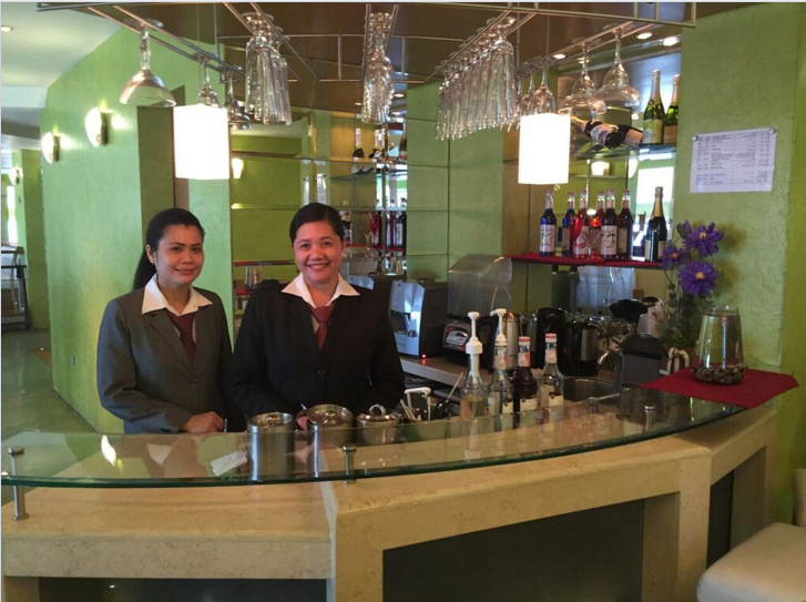 Pretty and friendly staff of Satchi Ceasar Restaurant in Fahaheel.