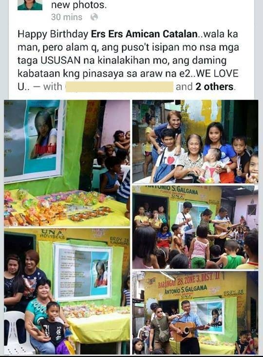 Grateful that the Lord has given her a stale job here in Kuwait, Ms. Almira gives back to her hometown in Caloocan.