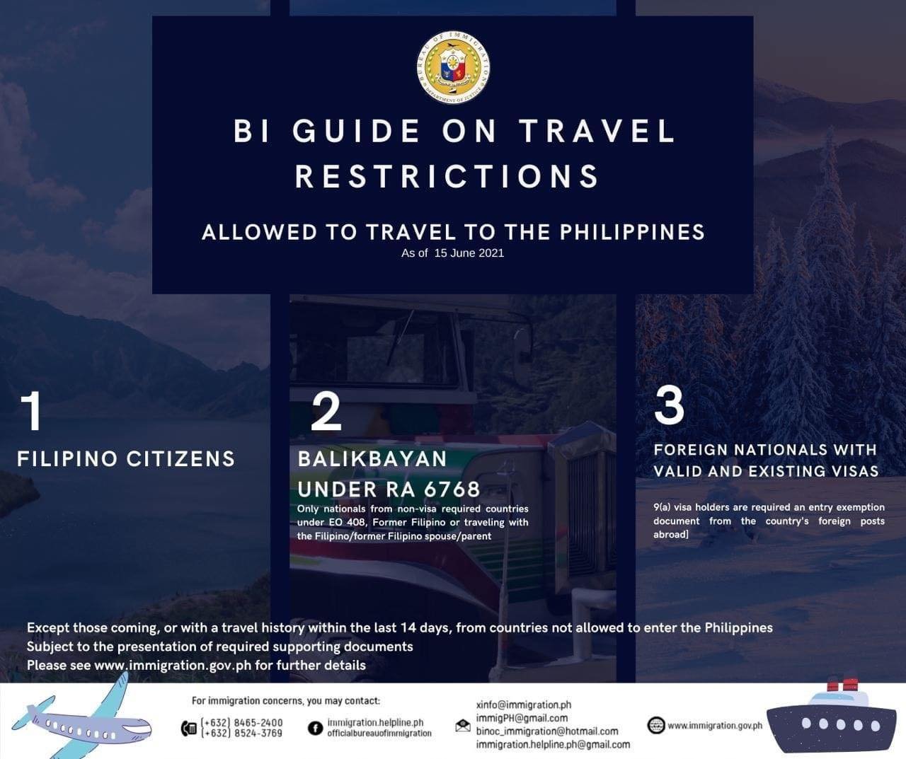 Philippine Bureau of Immigration releases Guide on Travel Restrictions amid Pandemic